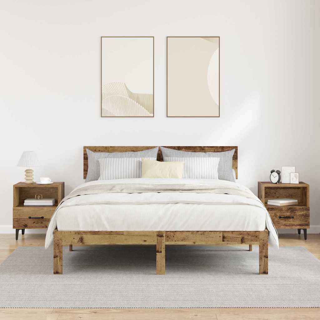 Šalia lovos spintelė 2 pcs Sena mediena 40 x 35 x 47.5 cm