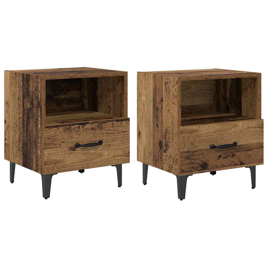 Šalia lovos spintelė 2 pcs Sena mediena 40 x 35 x 47.5 cm