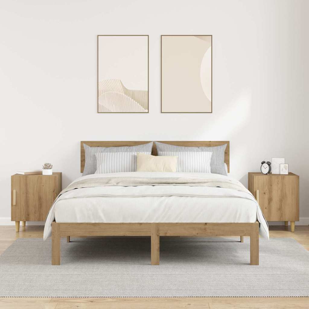 Bedside table 2 pcs Artisan Oak 40 x 40 x 50 cm