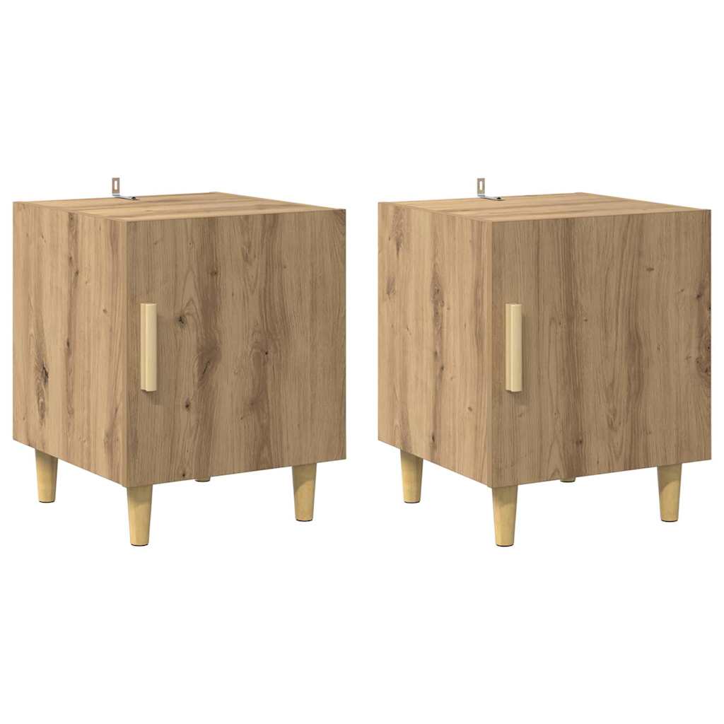 Bedside table 2 pcs Artisan Oak 40 x 40 x 50 cm