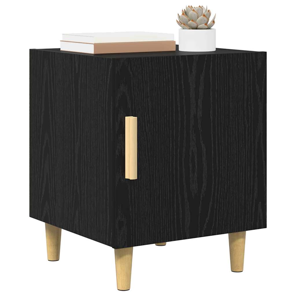 Šalia lovos spintelė 2 pcs Juodas ąžuolas 40 x 40 x 50 cm