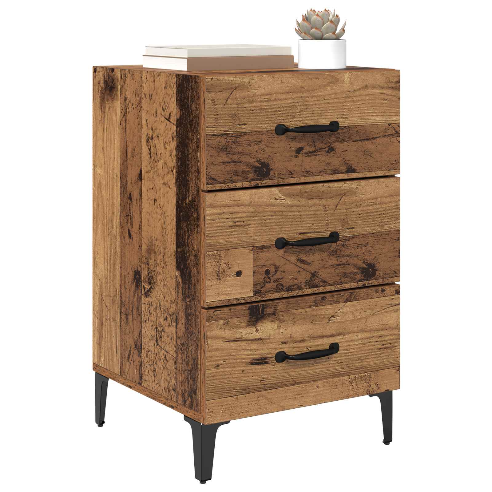 Bedside cabinet Old wood 40 x 40.5 x 66 cm