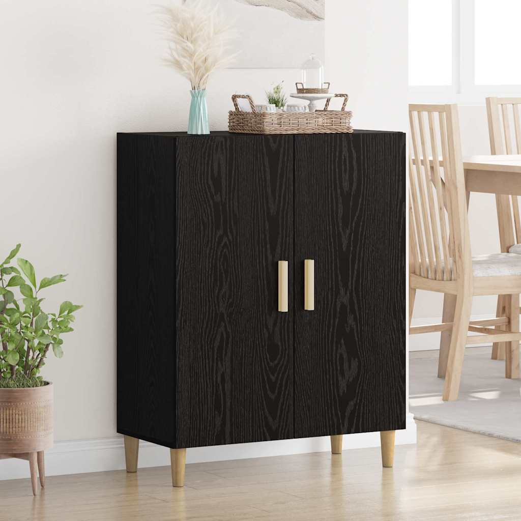 Kumode melns ozols 70 x 34 x 90 cm Apstrādāta koksne