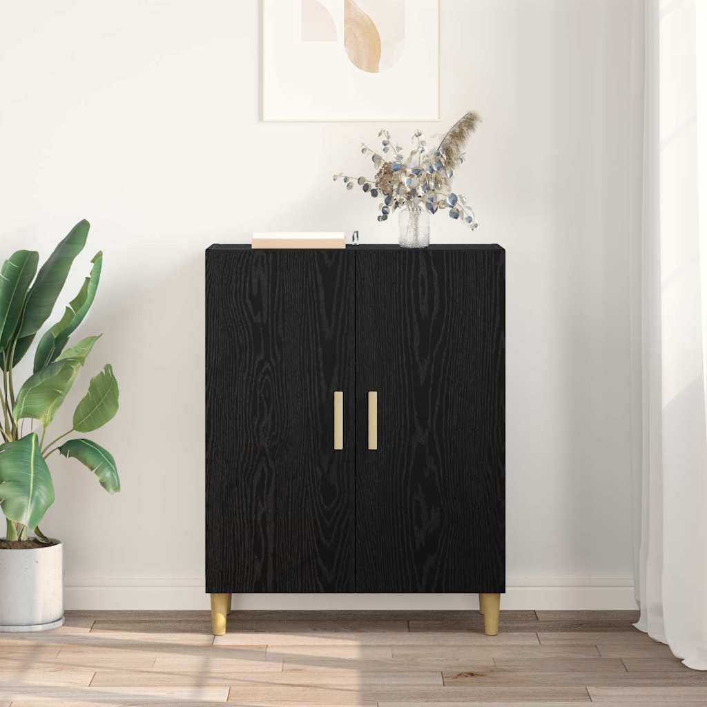 Kumode melns ozols 70 x 34 x 90 cm Apstrādāta koksne