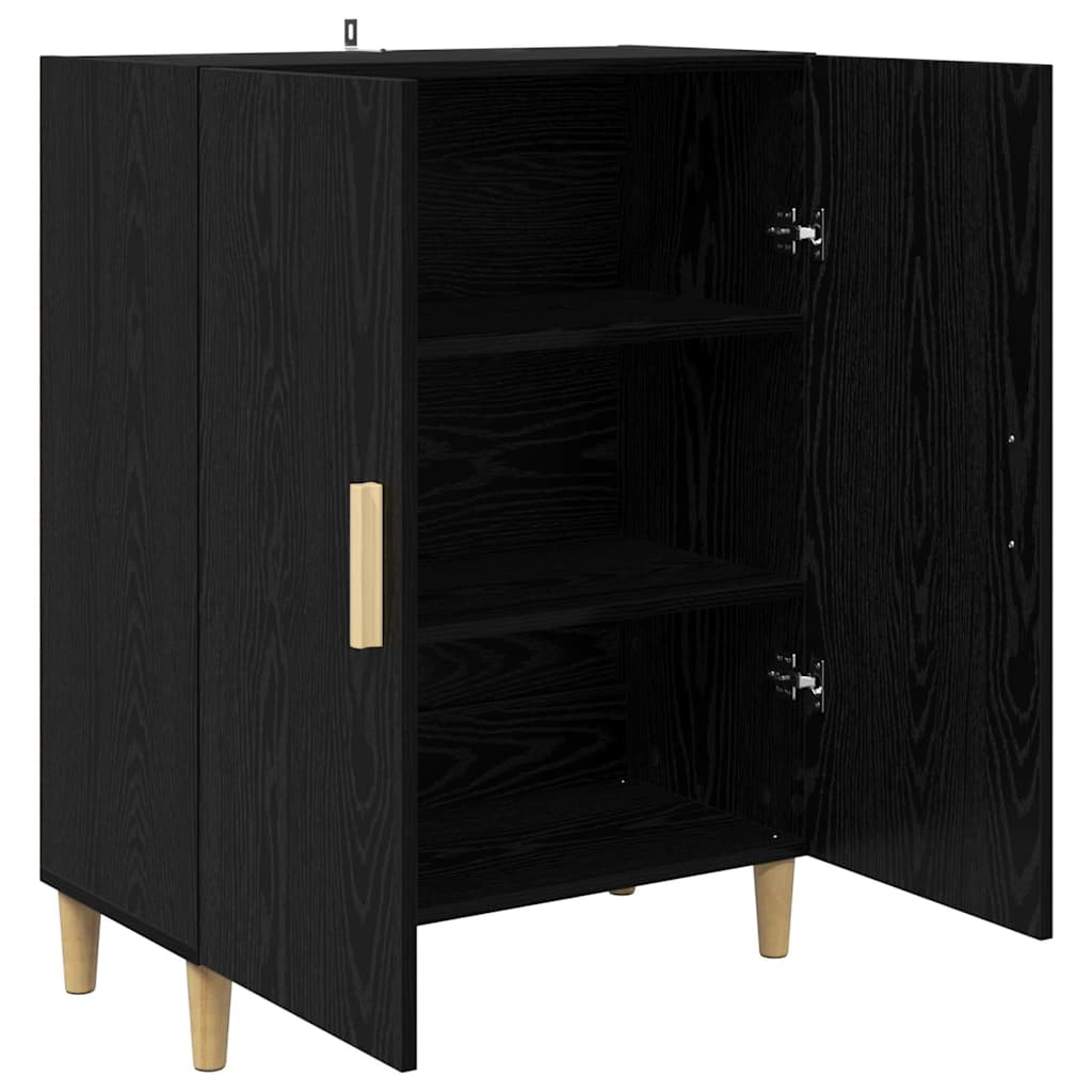 Kumode melns ozols 70 x 34 x 90 cm Apstrādāta koksne