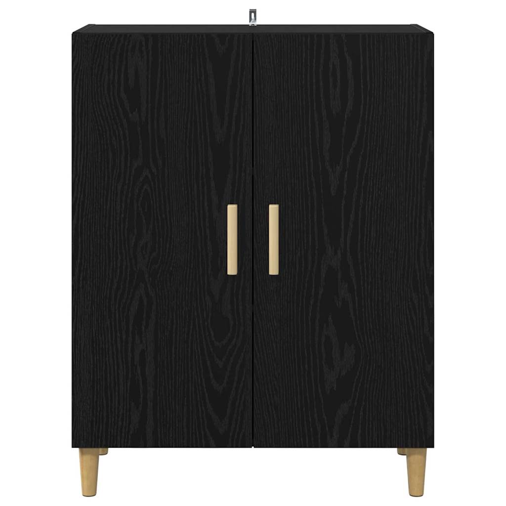 Kumode melns ozols 70 x 34 x 90 cm Apstrādāta koksne