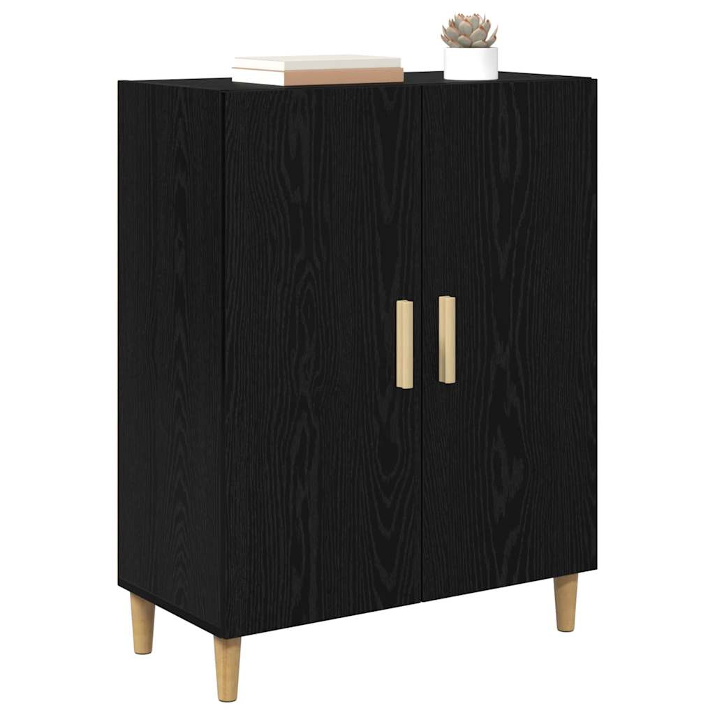 Kumode melns ozols 70 x 34 x 90 cm Apstrādāta koksne