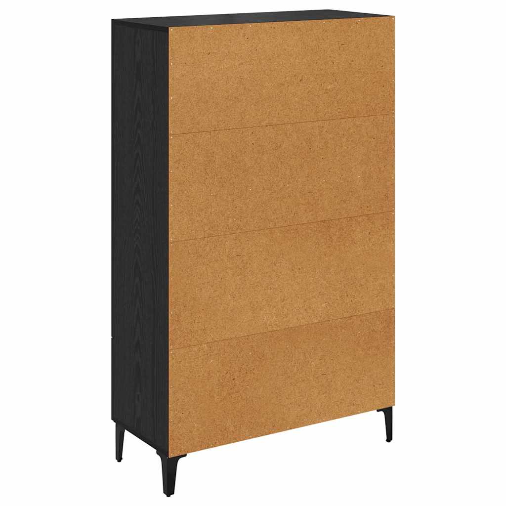 Tall Cabinet with Drawers Black Oak 70 x 31 x 115 cm