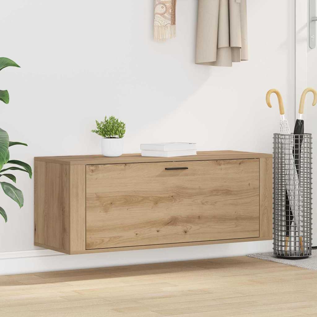 Shoe cabinet artisan oak 100 x 35 x 38 cm Engineered wood