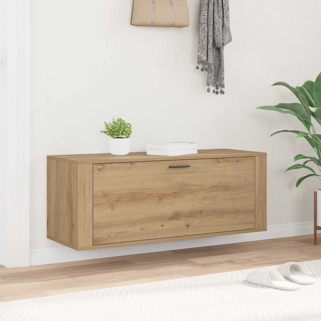 Shoe cabinet artisan oak 100 x 35 x 38 cm Engineered wood