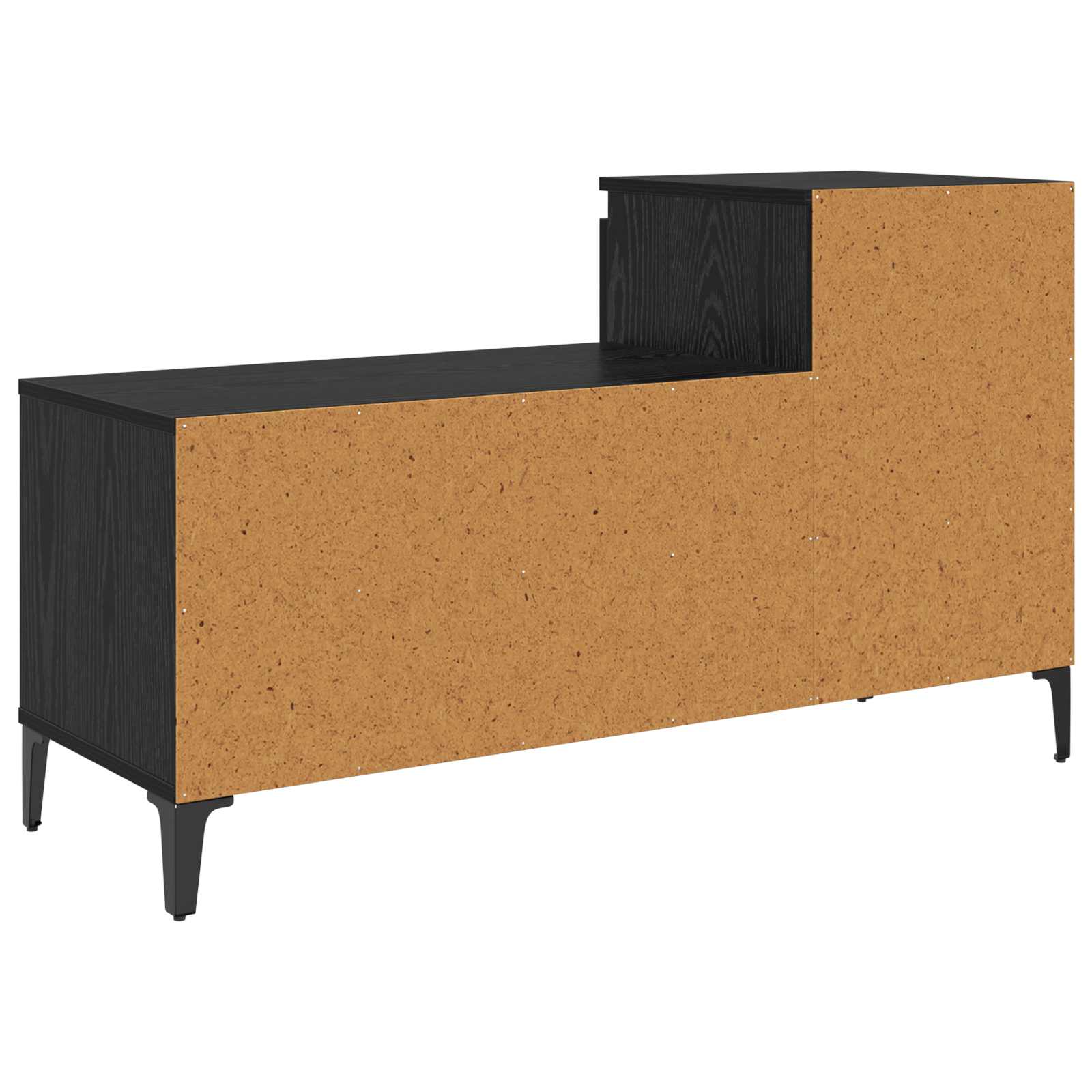 Apavu lāde melna ozolkoka 102 x 36 x 60 cm Apstrādāta koksne