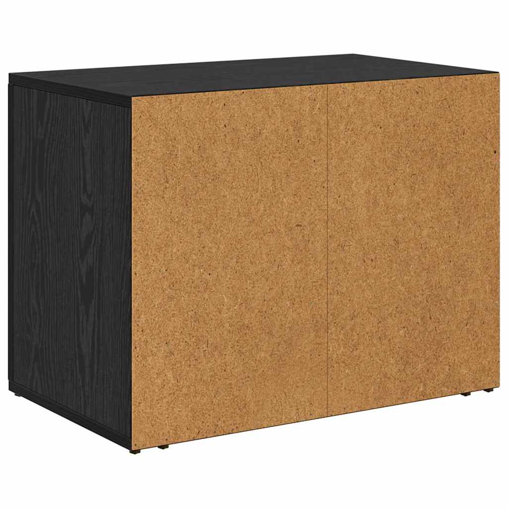 Bedside cabinet with drawers Black oak 35 x 60 x 50 cm