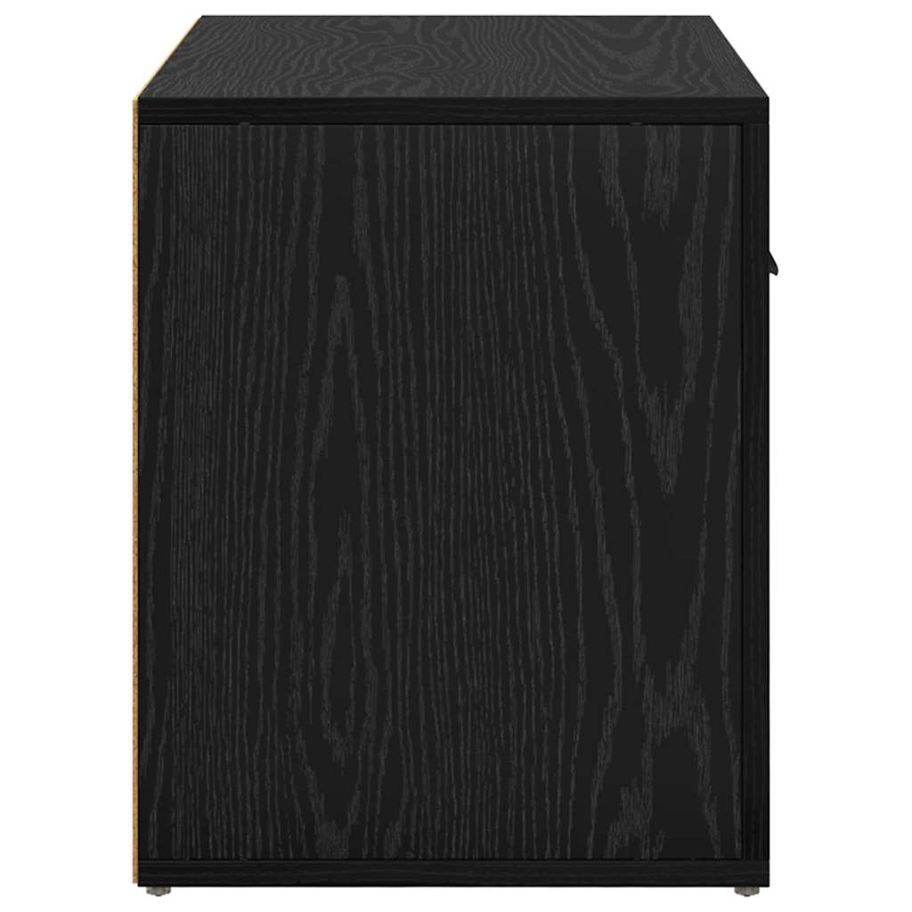 Bedside cabinet with drawers Black oak 35 x 60 x 50 cm