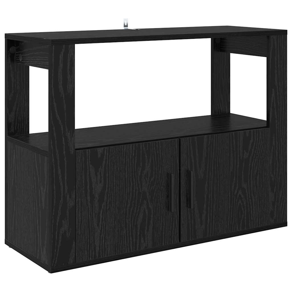 Kabalas juoda ąžuolo 80 x 30 x 60 cm Apdirbta mediena