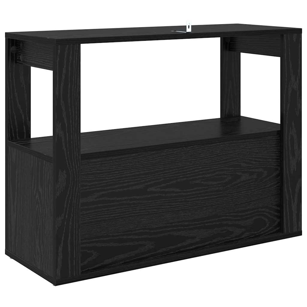 Kabalas juoda ąžuolo 80 x 30 x 60 cm Apdirbta mediena