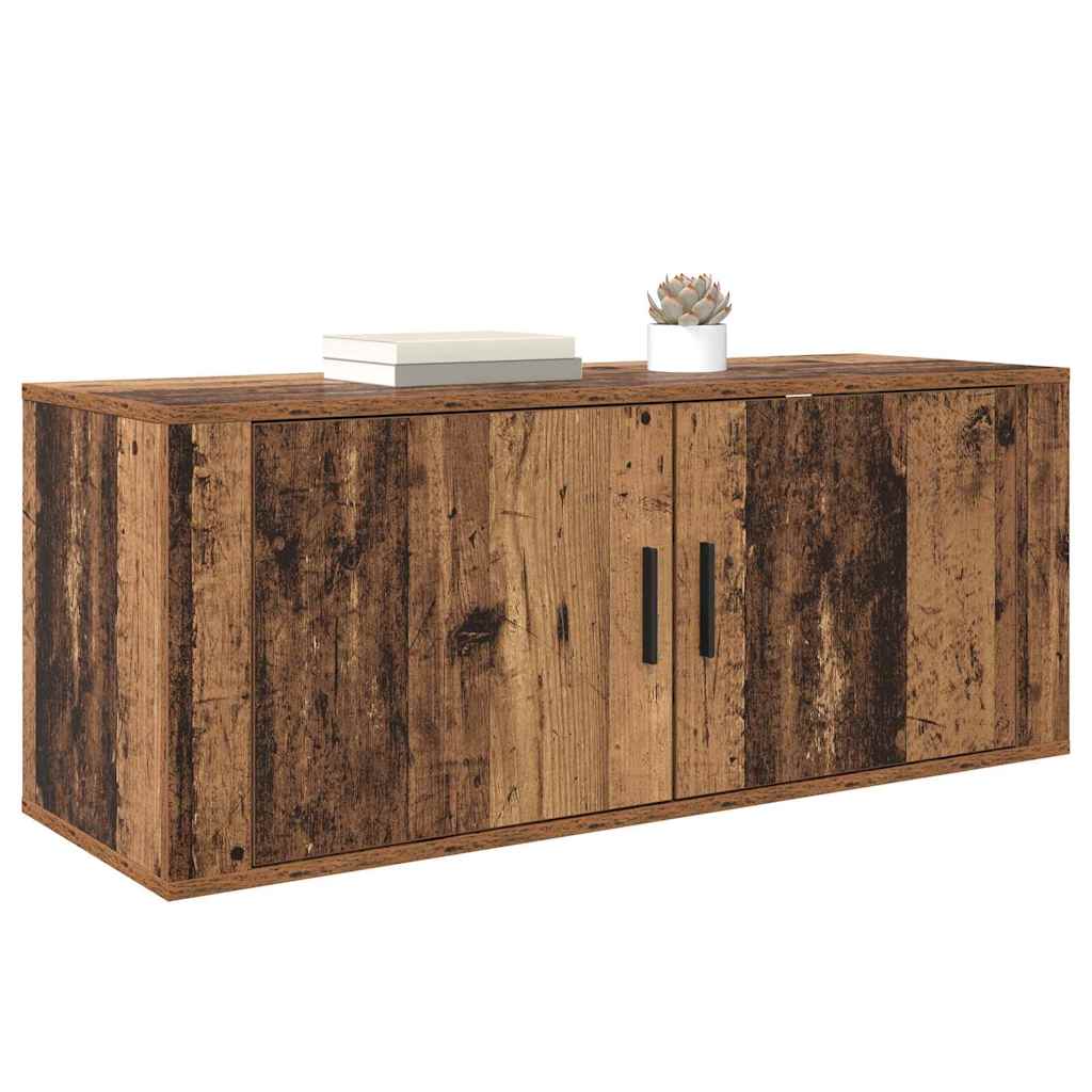 Wall-Mounted TV Cabinet Antique Wood