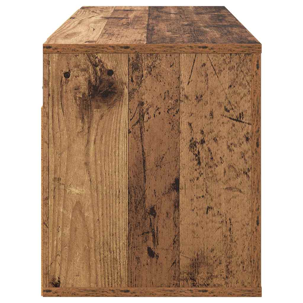 Wall-Mounted TV Cabinet Antique Wood