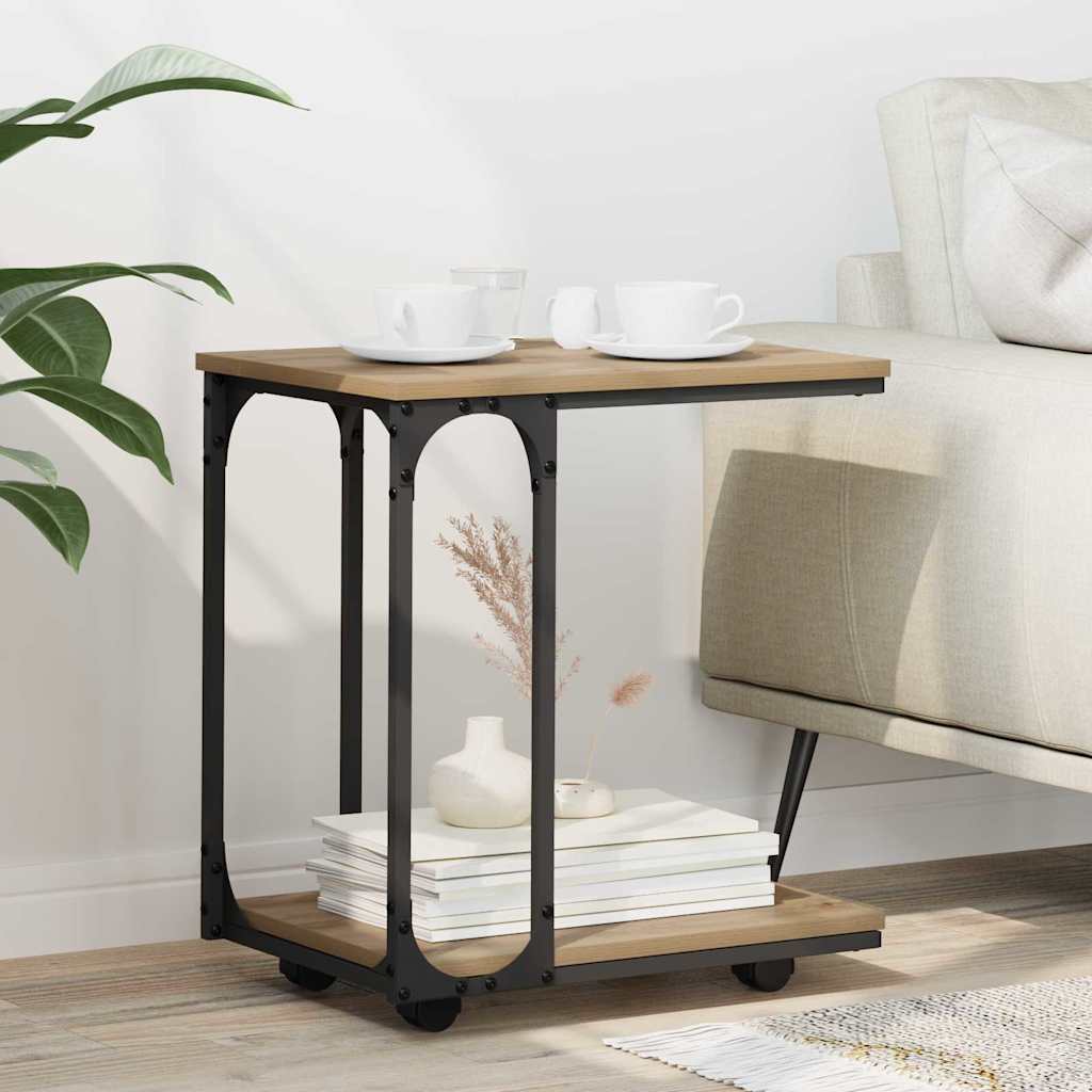 Side Table with Shelf Craftsman Oak 50 x 35 x 55.5 cm