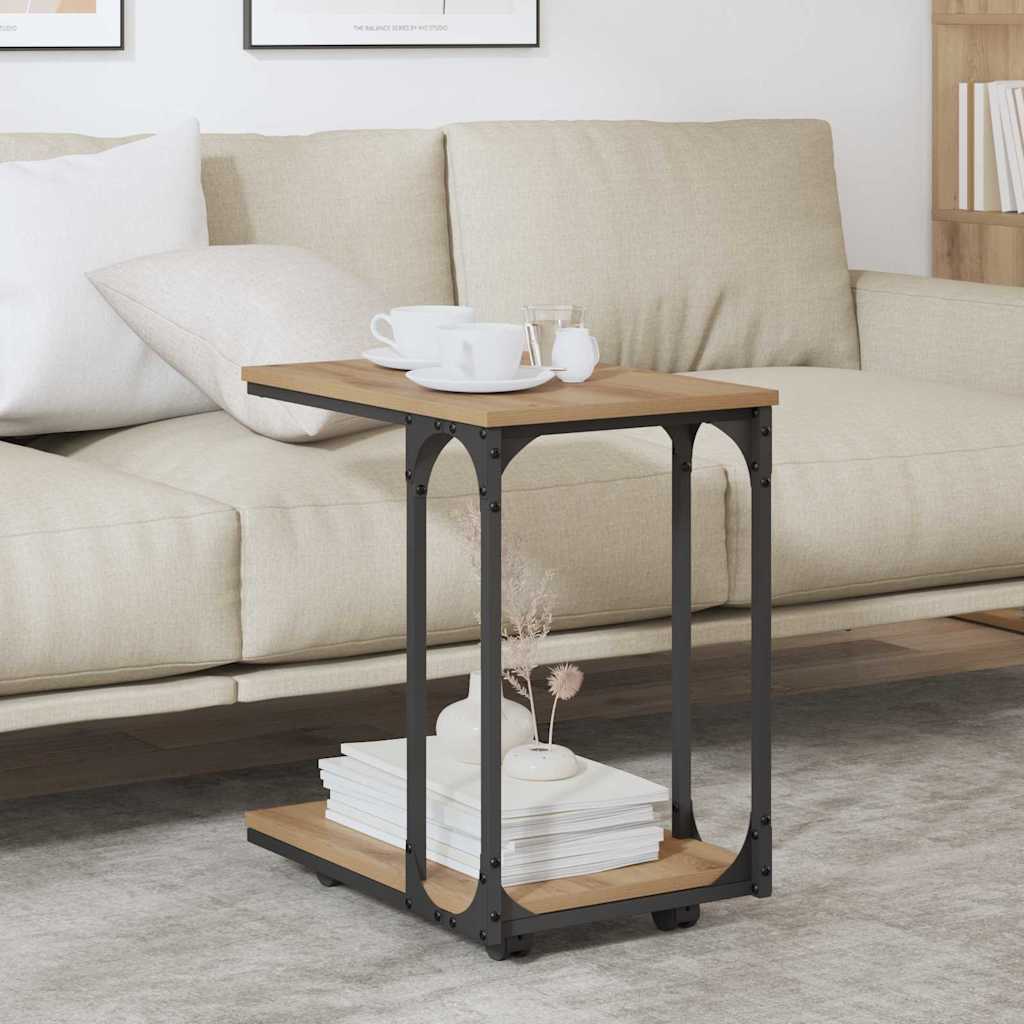 Side Table with Shelf Craftsman Oak 50 x 35 x 55.5 cm
