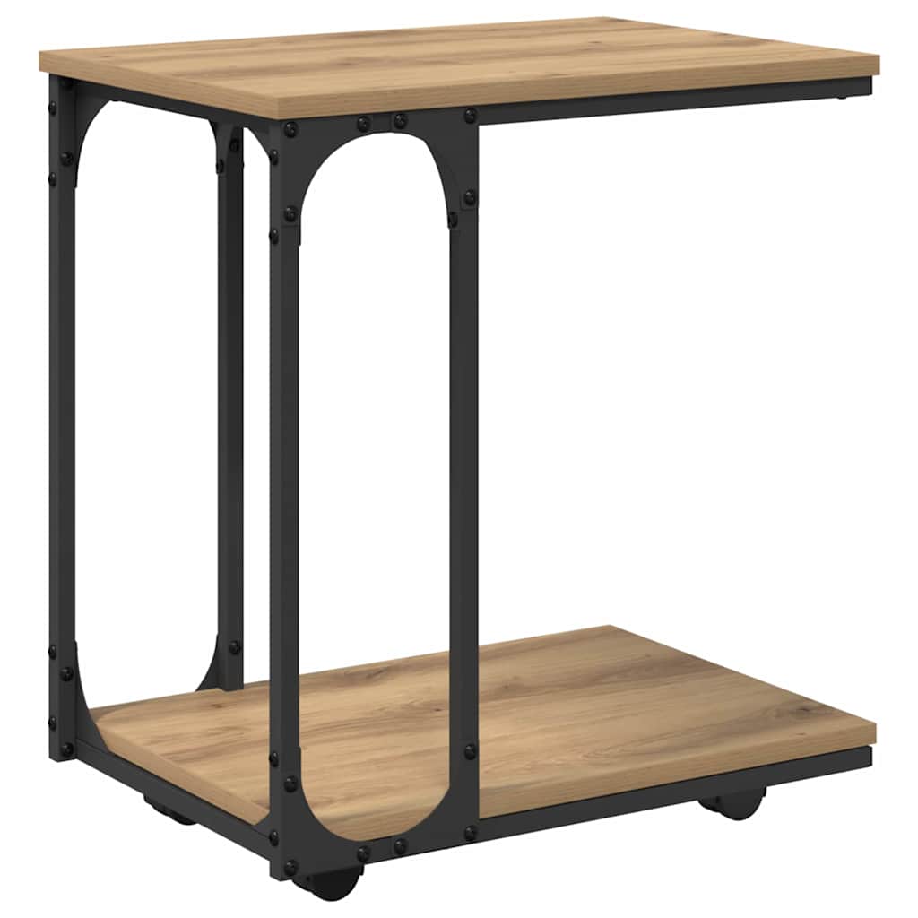 Side Table with Shelf Craftsman Oak 50 x 35 x 55.5 cm