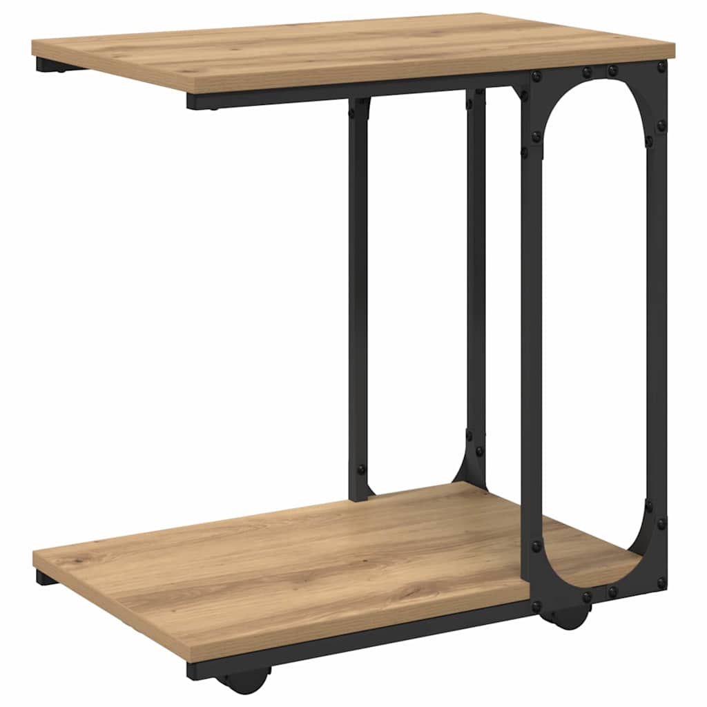 Side Table with Shelf Craftsman Oak 50 x 35 x 55.5 cm