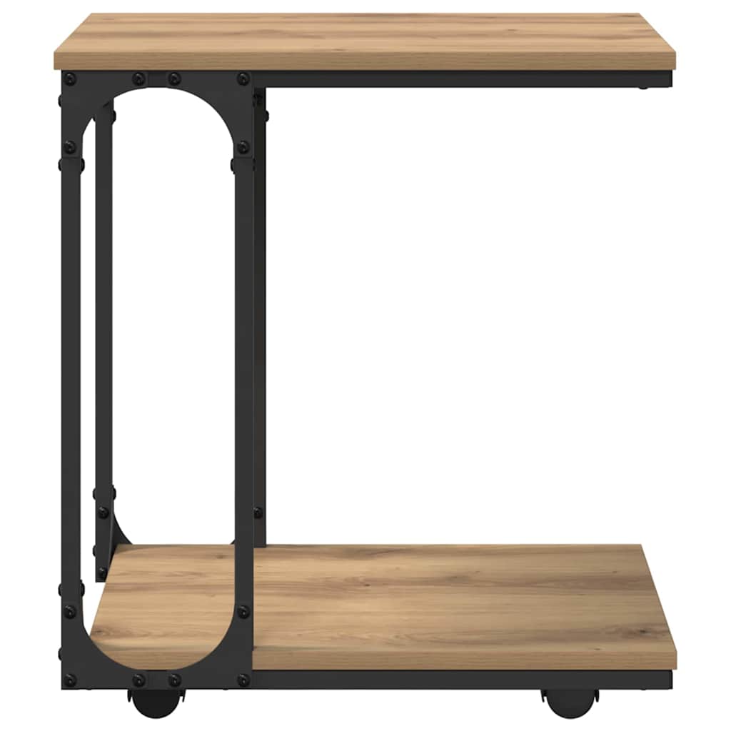 Side Table with Shelf Craftsman Oak 50 x 35 x 55.5 cm