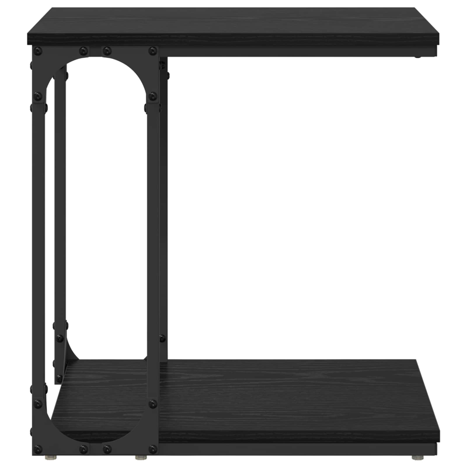 Sānu galds Melns ozols 50 x 35 x 52 cm Inženierijas koksne