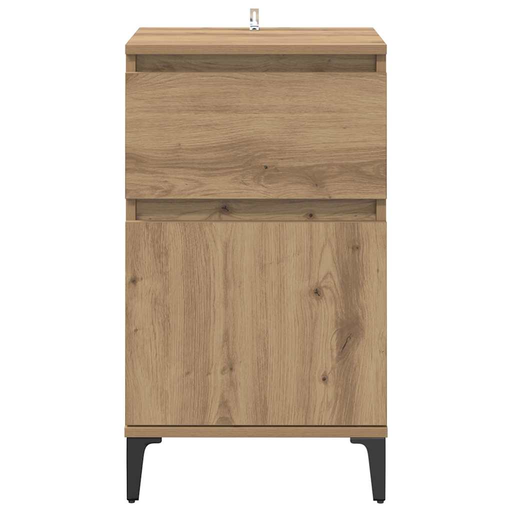 Šalia lovos spintelė 2 pcs Amatininkų ąžuolas 40 x 35 x 70 cm