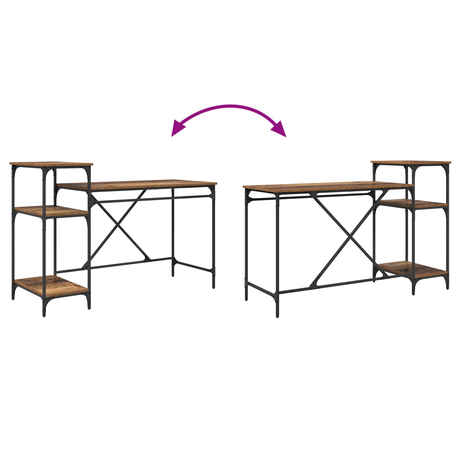 Stalas Senovinis medis 135 x 50 x 90 cm Apdirbta mediena