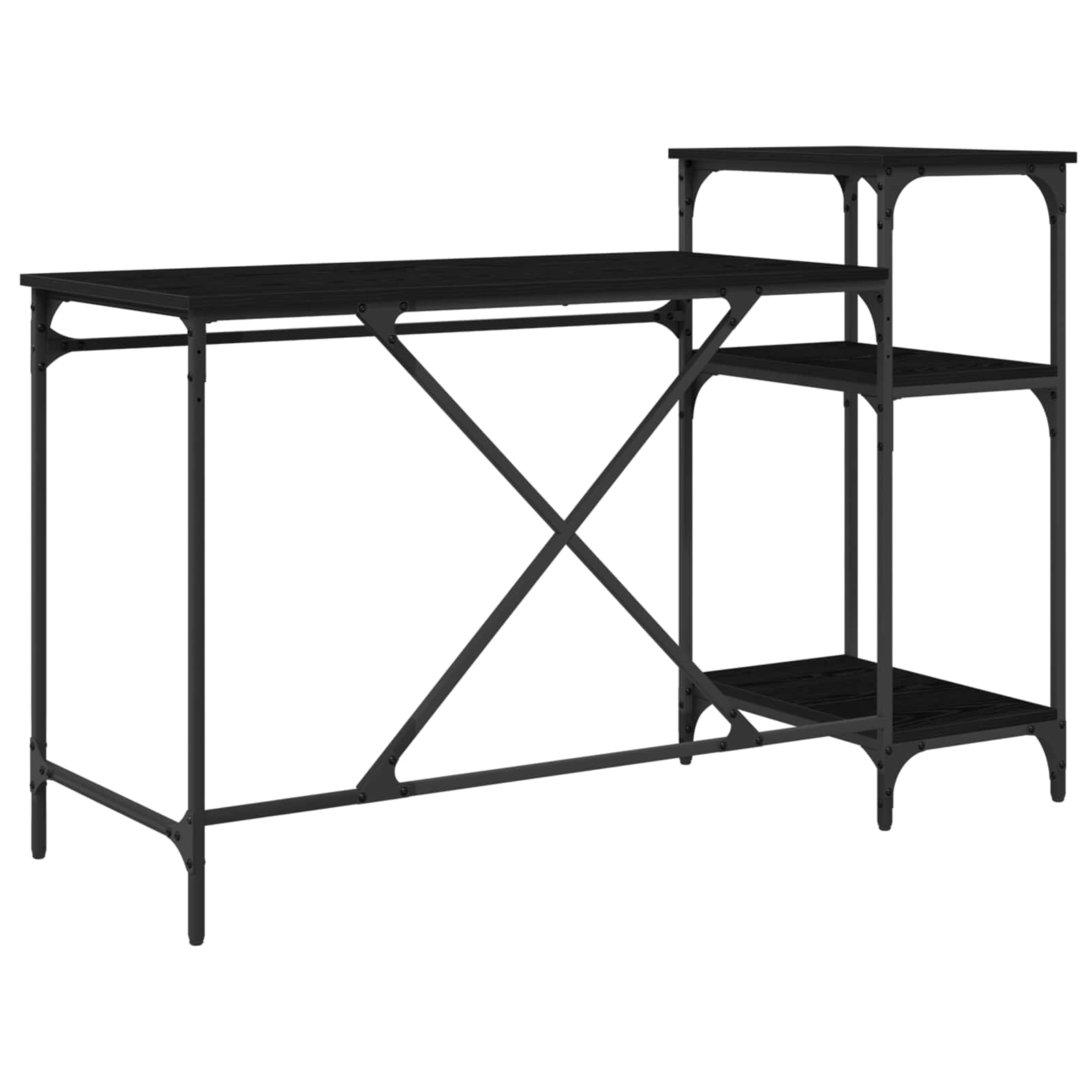 Stalas Juodas ąžuolas 135 x 50 x 90 cm Apdirbta mediena