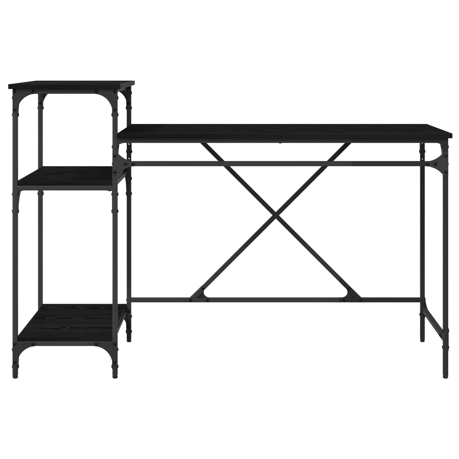 Stalas Juodas ąžuolas 135 x 50 x 90 cm Apdirbta mediena