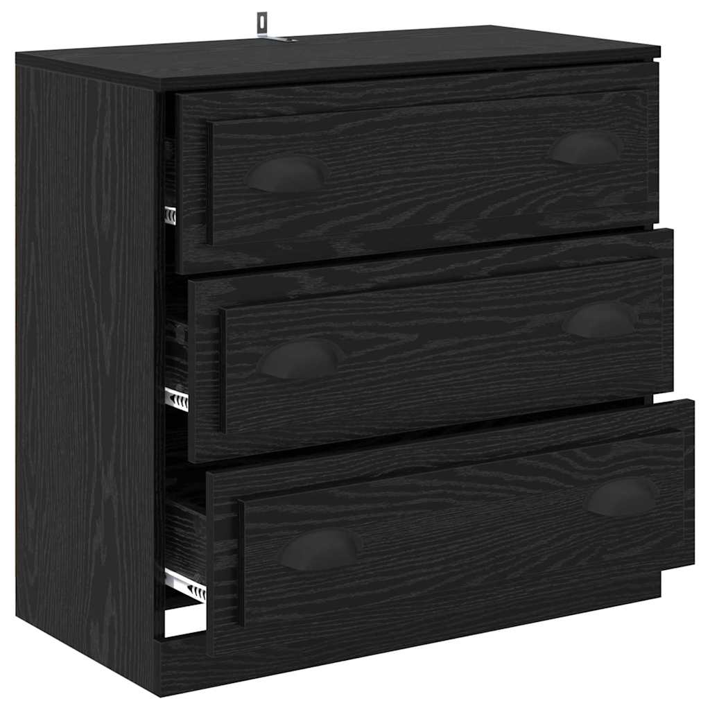 Cabinet Black oak 70 x 35.5 x 67.5 cm Engineered wood