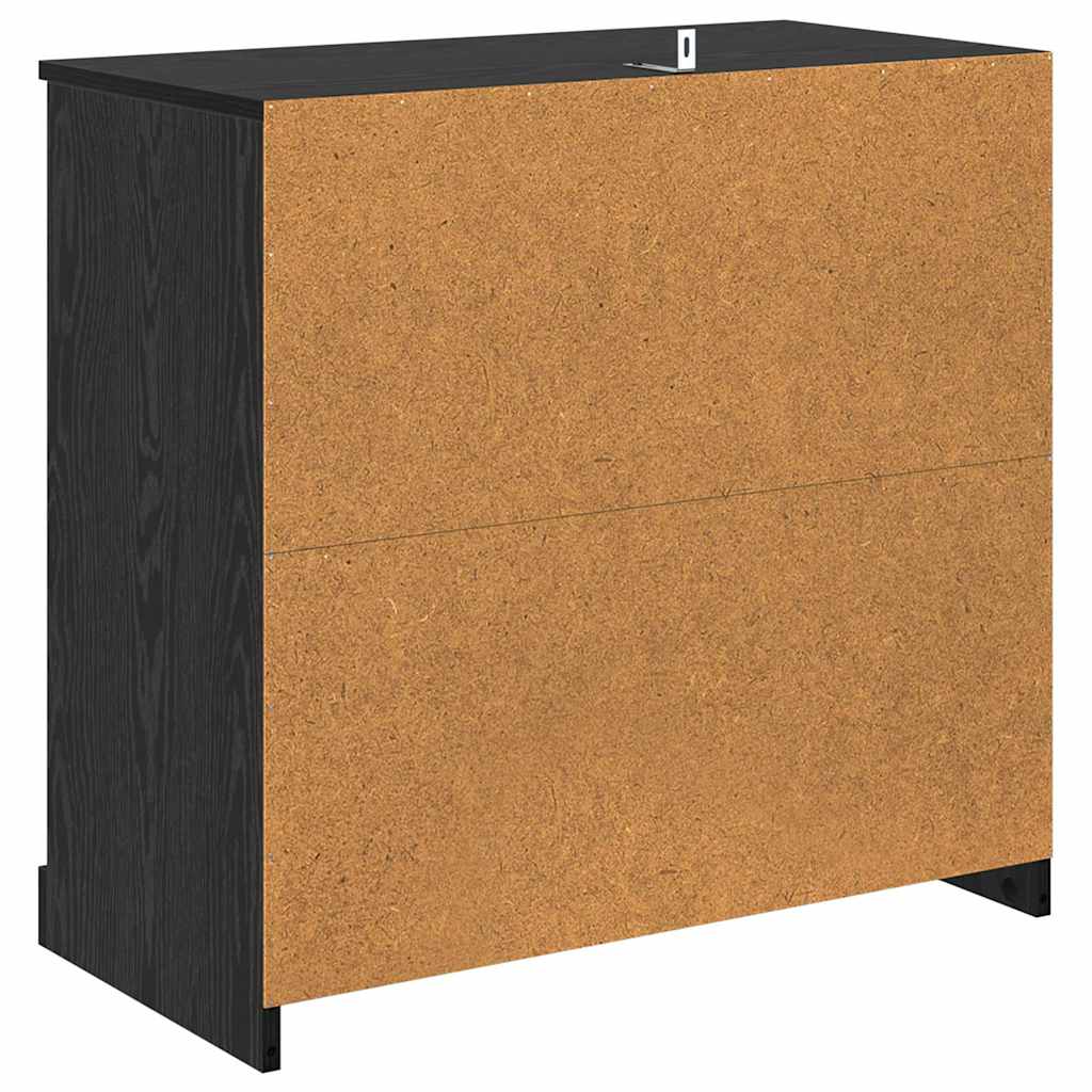 Cabinet Black oak 70 x 35.5 x 67.5 cm Engineered wood