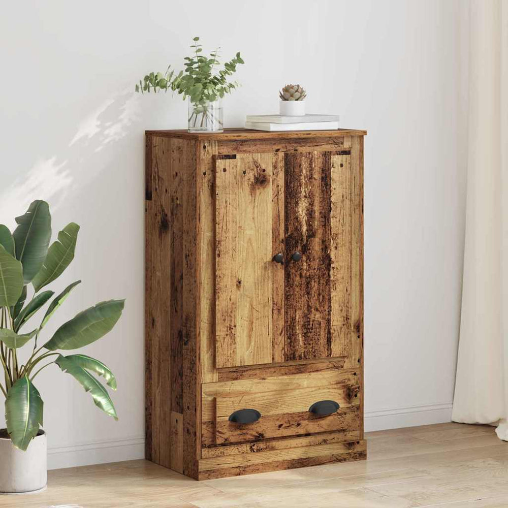 Tall Cabinet Antique Wood 60 x 35.5 x 103.5 cm
