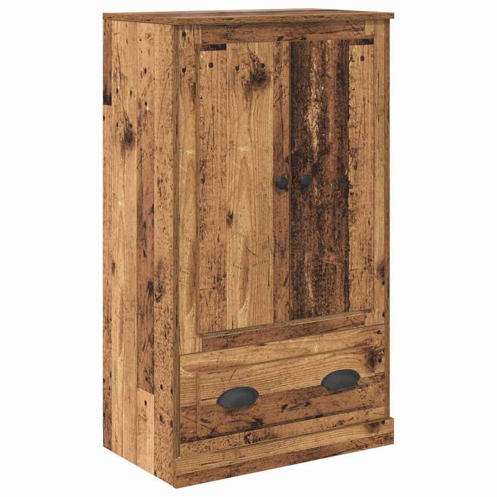 Tall Cabinet Antique Wood 60 x 35.5 x 103.5 cm