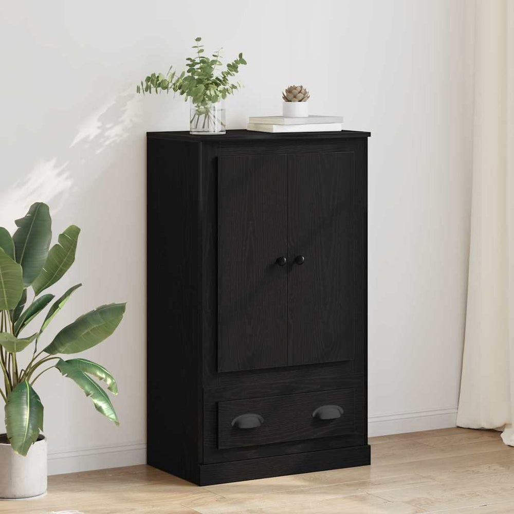 Tall Cabinet with Drawer Black Oak 60 x 35.5 x 103.5 cm