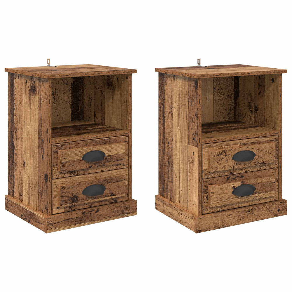 Šalia lovos spintelė 2 pcs Senas medis 36 x 43 x 60 cm