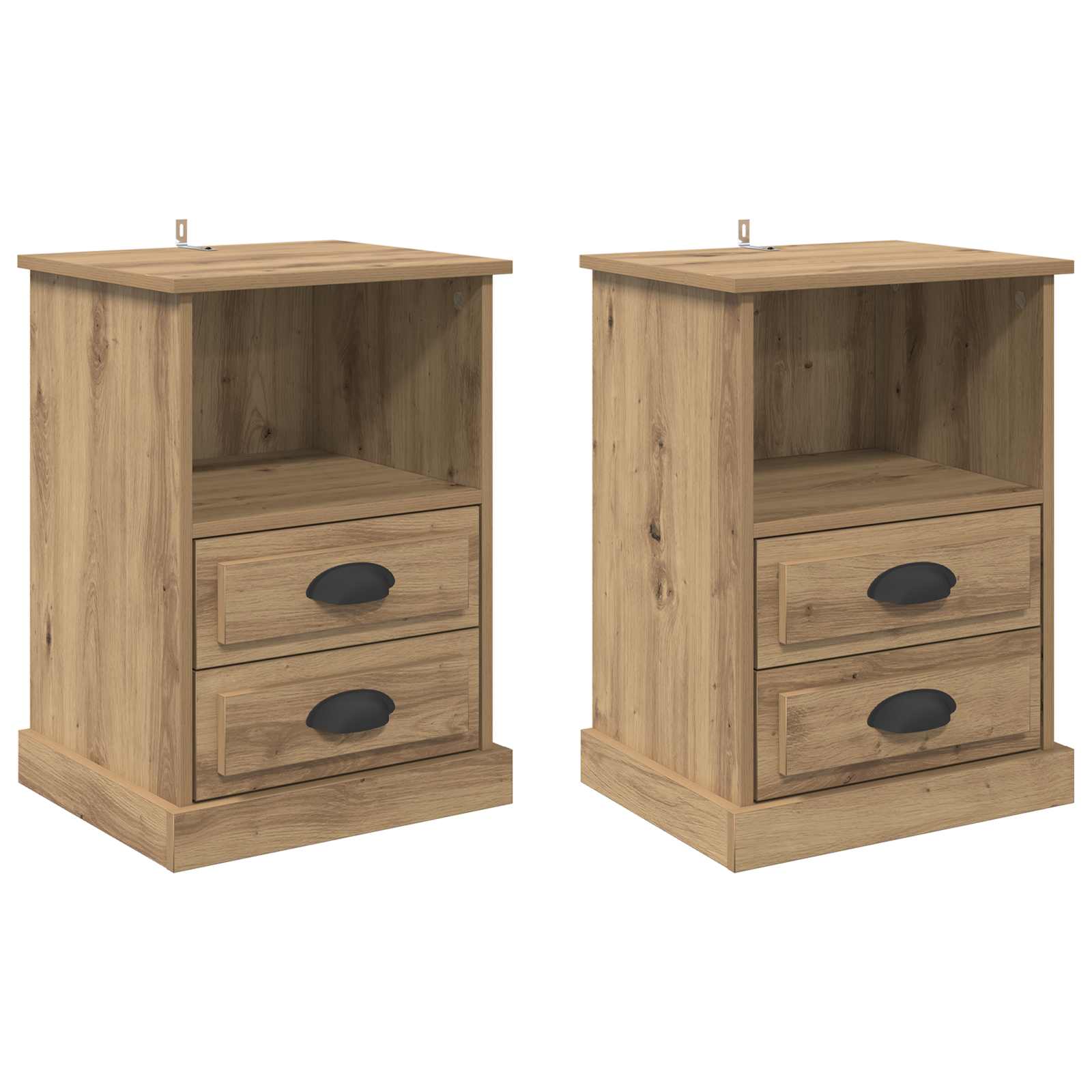 Šalia lovos spintelė 2 pcs Amatininkų ąžuolas 36 x 43 x 60 cm