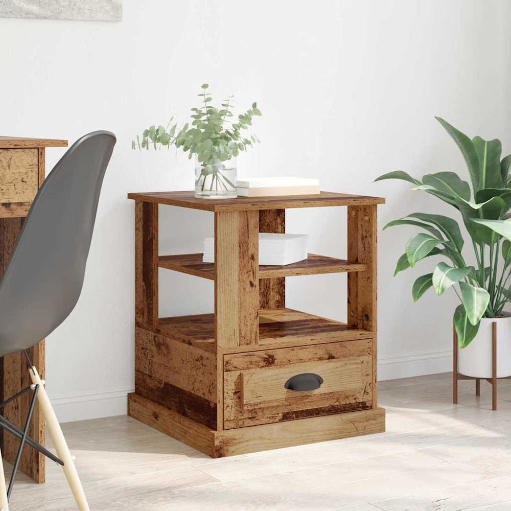 Šalia lovos spintelė su stalčių Sena mediena 50 x 50 x 60 cm