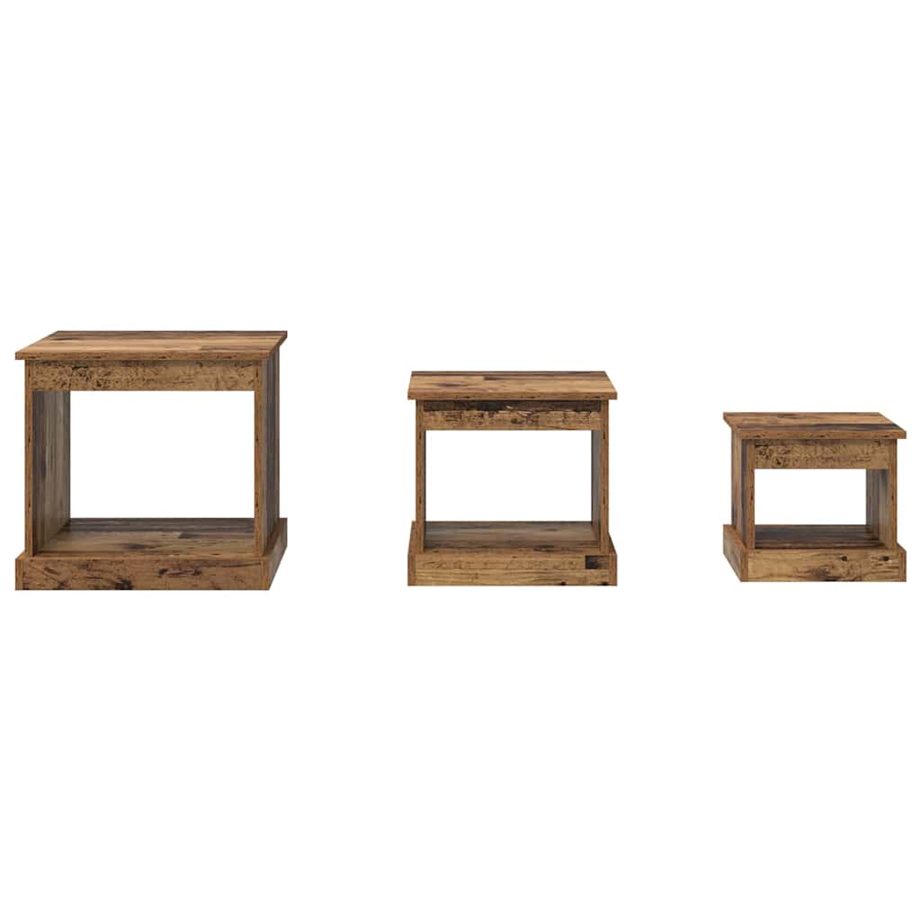 Coffee table 3 pcs Antique wood Reclaimed wood