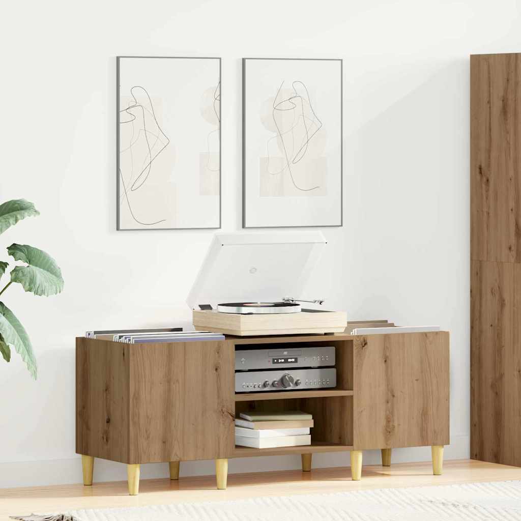 Record cabinet Craftsman oak 121 x 38 x 48 cm