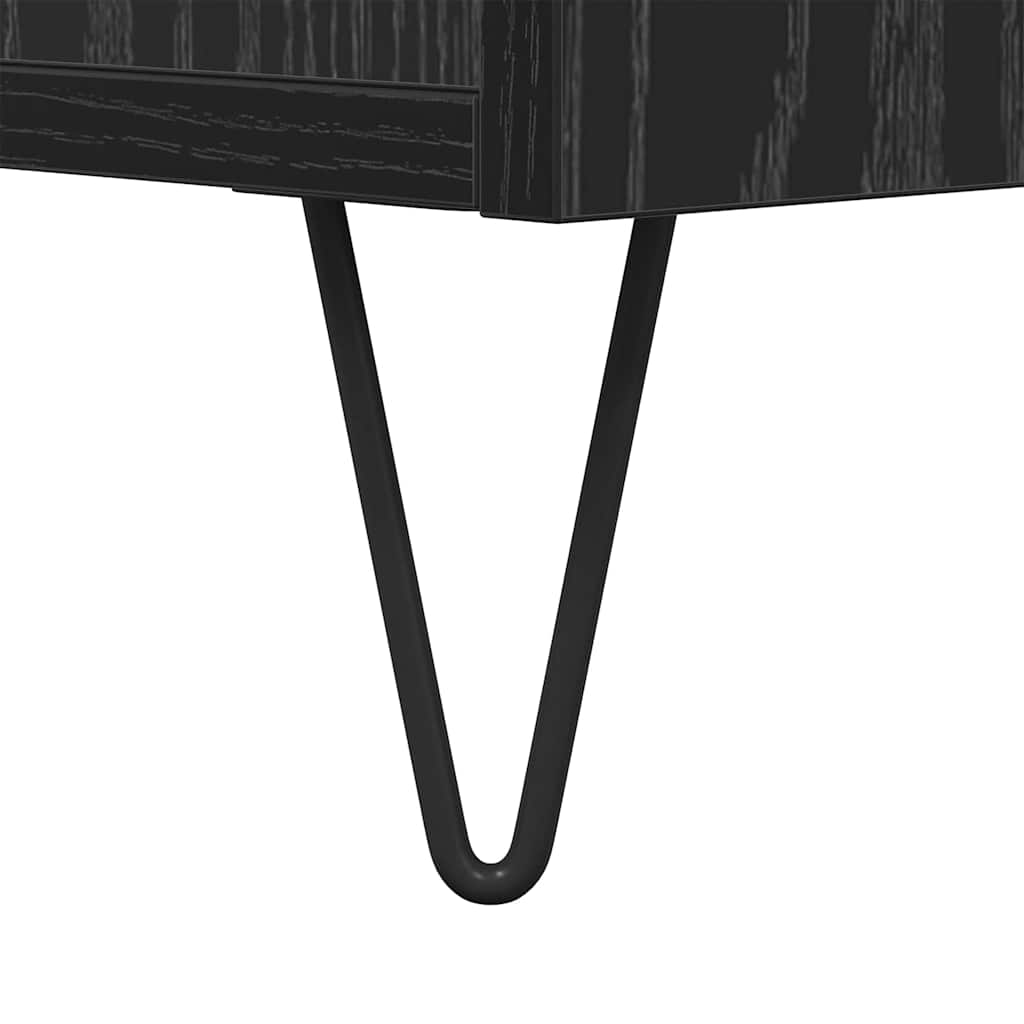 Coffee Table Black Oak 80 x 80 x 36.5 cm