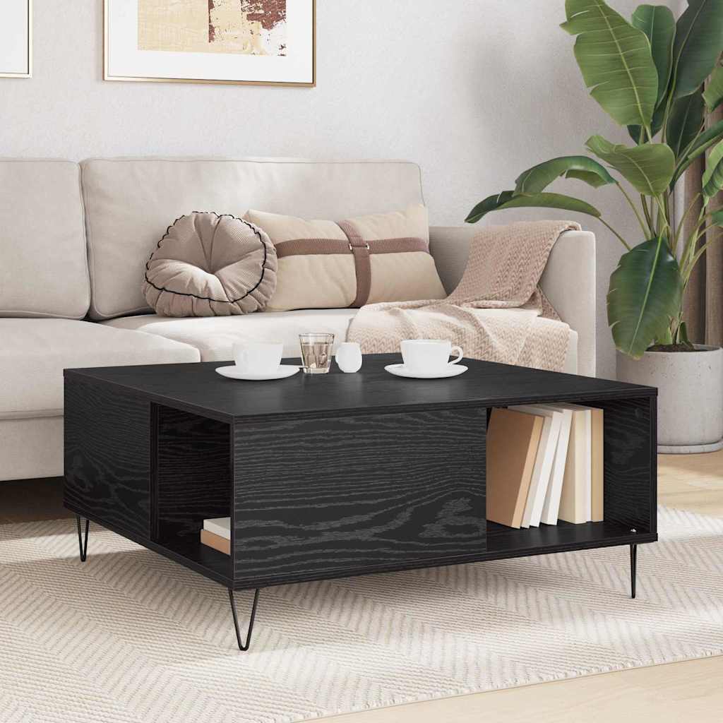 Coffee Table Black Oak 80 x 80 x 36.5 cm