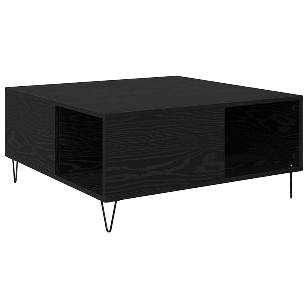 Coffee Table Black Oak 80 x 80 x 36.5 cm