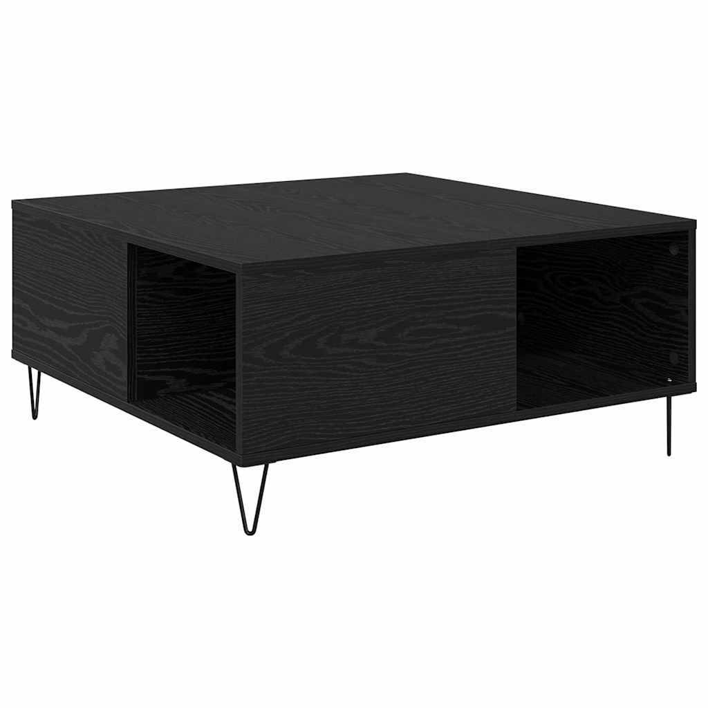 Coffee Table Black Oak 80 x 80 x 36.5 cm