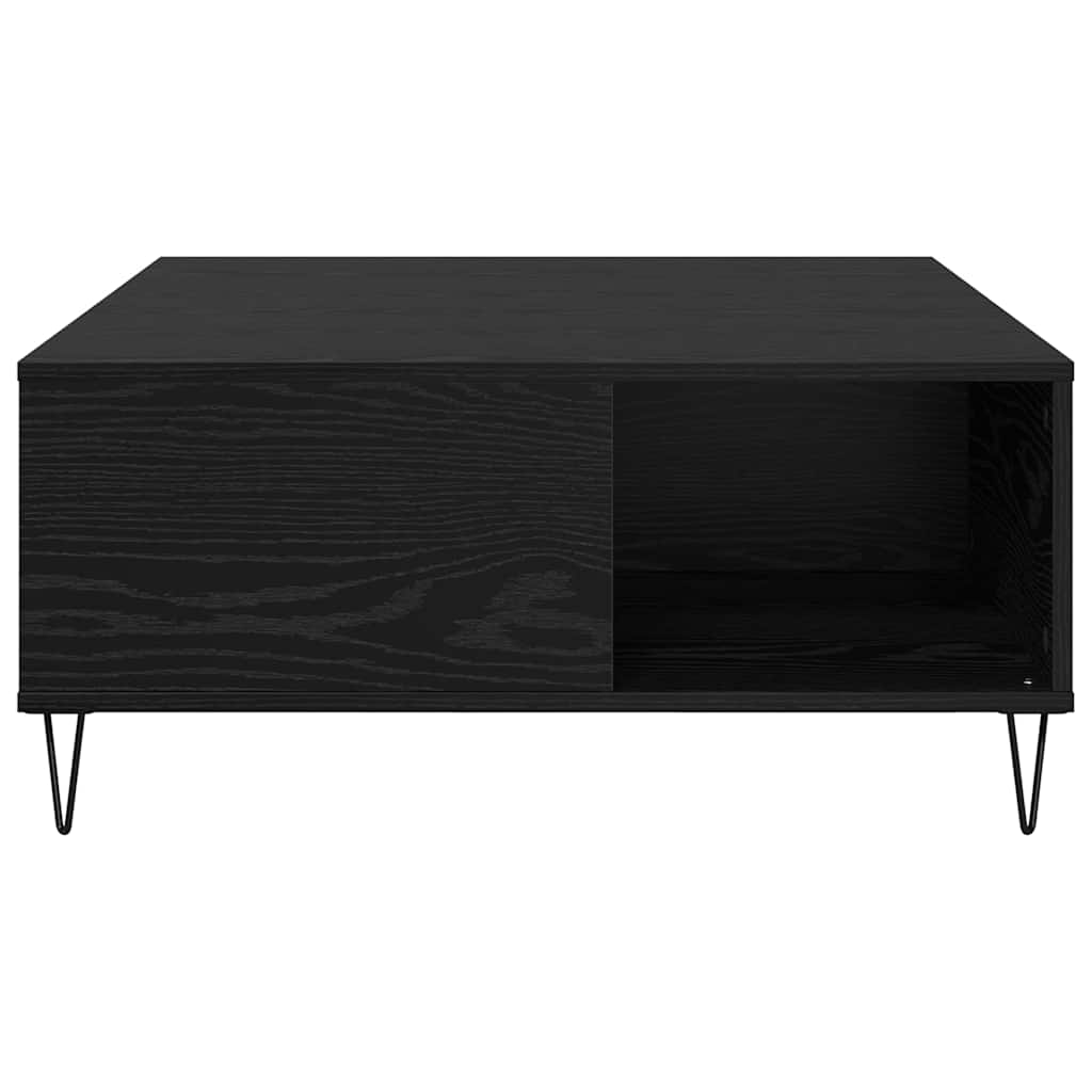 Coffee Table Black Oak 80 x 80 x 36.5 cm