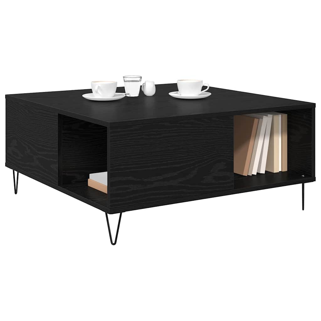 Coffee Table Black Oak 80 x 80 x 36.5 cm