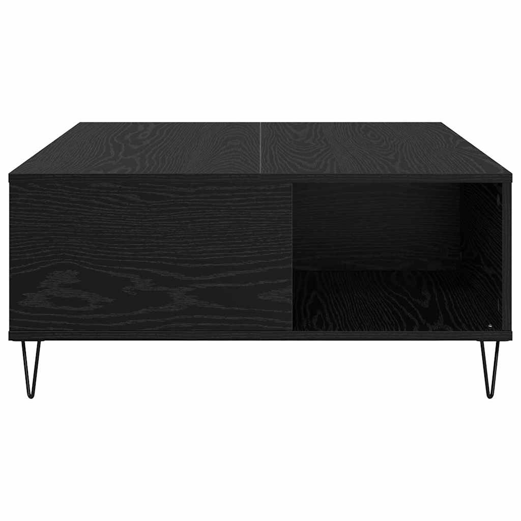 Coffee Table Black Oak 80 x 80 x 36.5 cm