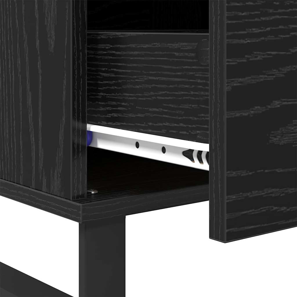 Coffee table with drawer Black oak 90 x 50 x 36.5 cm