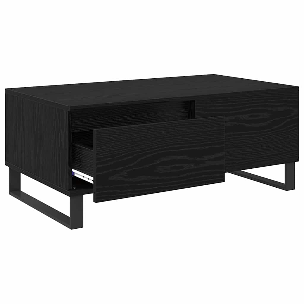 Coffee table with drawer Black oak 90 x 50 x 36.5 cm